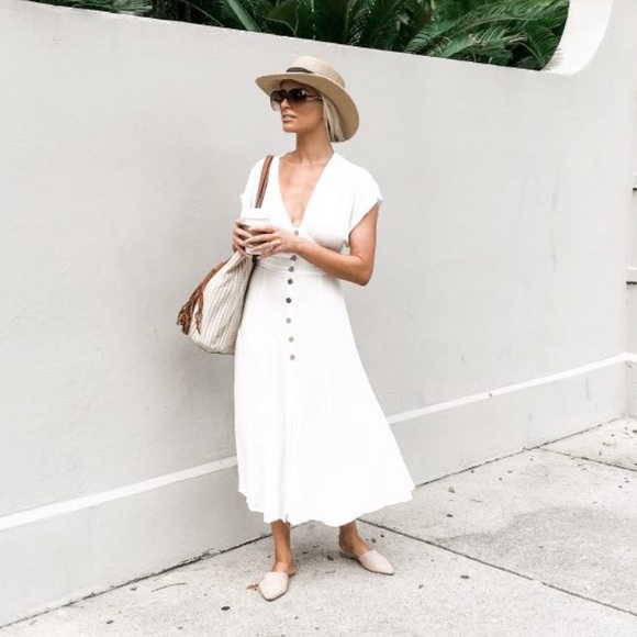 FOREVER21 Button Down Midi Dress - Picture 3 of 4